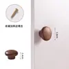 Puxador de madeira maciça estilo tronco de madeira nórdica para porta de guarda-roupa puxador de gabinete de nogueira preta puxador redondo de furo único para gaveta