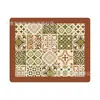Tapete Drenante para Cozinha Temu Transfronteiriço Levemente Luxuoso Floral de Terra de Diatomáceas, Tapete Protetor Absorvente de Água Anti-Escaldante Isolante Térmico para Bancada Doméstica