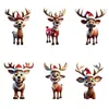 Conjunto de Decoração de Pingente de Natal Plano de Acrílico Popular Transfronteiriço de Veado de Desenho Animado 2D