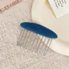 Pente para Franja Estampa de Leopardo com Revestimento de Veludo, Pente de Cabelo com Dentes, Grampo Antiderrapante, Acessório de Cabelo para Coque, Presilha de Cabelo Venda por Atacado