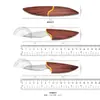 Cuchillo de Fruta de Doble Hoja de Madera de Pez y Pato Mandarín Portátil de Acero Inoxidable de Doble Cabezal Dos en Uno Cuchillo de Fruta Pelador Doble Uso