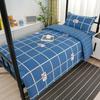Algodão Três Peças Dormitório Estudantil Algodão Puro Seis Peças Cama Lençóis de Cama Capa de Edredom Cama Elástica Conjunto para Dormitório Compra em Grupo Atacado