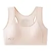 Roupa Íntima para Meninas em Fase de Desenvolvimento, Estágios Dois e Três, Camada Base com Bojo Fixo, Cotton Esportivo à Prova de Impacto com Suporte Levanta Busto para Crianças