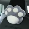 Almofada de Assento de Carro Desenho Animado Chuva Azul Outono e Inverno, Almofada de Assento de Carro Peluda Macia e Quente, Capa de Assento de Carro Fofa de Patinha de Gato