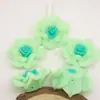 Flor de argila macia tridimensional de 35mm rosa flor grande imitação de Jade artesanal diy capa de celular joia para cabeça de traje antigo material de colar