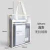 Bolsa de malla para documentos bolsa para archivos de secundaria gran capacidad bolsa para tutorías de estudiantes bolsa tote transparente para hombres para llevar libros
