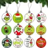 Greene sus decoraciones navideñas Grinch decoración colgante para árbol de Navidad tema enano verde de invierno pastel de Navidad