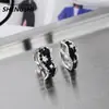 Anillo abierto con diseño de gota de esmalte negro con letra de otoño para mujer, anillo de dedo con personalidad de moda, anillo de marea