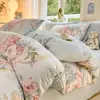 Juego de ropa de cama de algodón estilo Ins de cuatro piezas juego de tres piezas de algodón fresco para dormitorio de estudiante sábana funda de edredón