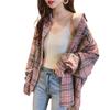 Camisa a Cuadros Estilo Hong Kong Retro Dongdaemun Coreano para Mujer, Nuevo Diseño Primavera 2026 Manga Larga Minimalista