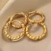 Aço inoxidável banho de ouro processo de galvanoplastia brincos brincos feitos à mão diy personalidade atmosfera simples brincos brincos atacado