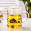 Fábrica al por mayor con filtro de vidrio taza de oficina juego de té de bambú perfumado taza de vidrio taza de agua