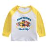 Camiseta de manga comprida para meninos e meninas, nova coleção de outono, roupas infantis de outono, camiseta de base com costura, camiseta de base infantil para primavera e outono