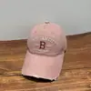 Gorra de Béisbol Desgastada con Bordado de Letras Retro Americana, Gorra Versátil de Moda Casual Vintage con Parte Superior Suave Protector Solar Moderna