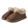 Nuevas Zapatillas de Felpa Súper Suaves y Cálidas de Algodón con Suela Gruesa, para Uso en Exteriores, Talón Cerrado, Sensación de Pisada en Caca, Antideslizantes, Botas de Nieve para Pareja, Hombre