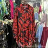 Moda Femenina Europea y Americana 2025 Camisa Estampada de Manga Larga Estilo Ins Moderna de Longitud Media Top de Diseñador