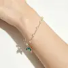 Set de Collar y Tobillera de Cola de Pez con Diseño Único, Cadena Transparente de Perlas para Clavícula, Collar de Cola de Pez Azul de Estilo Suave