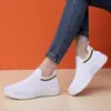 Zapatos para Mujer 2026 Primavera y Otoño Nuevo Estilo Tejido Fly Knit Transpirables Zapatos para Mujer sin Cordones Cómodos Zapatos de Tela para Persona Perezosa Zapatos Individuales Casuales para Mujer