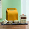 Juego de Té de Viaje Cerámica Gaiwan Juego Una Tetera Tres Tazas Tetera para Preparar Té Evento de Negocios de Empresa Recuerdo Impresión