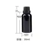 Botella de Sérum Negra a Prueba de Luz en Stock, Botella Gotero Cosmético, Botella Gruesa de Aceite Esencial de Alta Calidad al por Mayor
