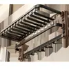Toallero Estilo Vintage para Baño, Estante de Almacenamiento para Toallas en Regadera Montado en Pared sin Taladro