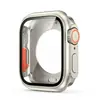Adecuado para Apple Watch 4-12, Se convierte en Ultra en Segundos, Funda de Reloj con Botón Integrado y Película Templada para Protección de 360 Grados
