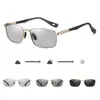 Nuevas Gafas de Sol Polarizadas para Hombre con Montura Pequeña de Metal, Gafas de Sol para Conducir con Visión Nocturna, Gafas de Sol para Conductor que Cambian de Color al por Mayor A743