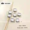 Contas Quadradas de Esmalte em Formato de Coração Fofas Contas Soltas Feitas à Mão DIY para Correntes de Celular, Pulseiras, Colares, Materiais e Acessórios
