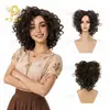 Perucas Curtas Cacheadas Cheias Vintage em Estoque para Festas de Halloween e Cosplay, Exportação Atacado, Envio Imediato