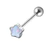 E-Commerce Transfronterizo Nueva Estrella de Cinco Puntas Aurora Lengua Uña Fantasía Degradado Color Caramelo Acero Inoxidable Perforado Uña de Lengua Anillo de Lengua