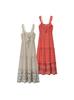 Estilo europeo y americano transfronterizo comercio exterior ins blogger popular en línea volantes cintura falda grande temperamento vestido delgado