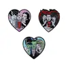 Novo Filme de Terror Sexta-Feira 13 Broche de Liga de Zinco Periférico Emblema de Personagem Personalizado em Formato de Coração Acessórios de Vestuário