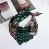 Novo lenço triangular de leopardo, lenço pequeno, cachecol de seda fresco feminino, primavera e verão, nova faixa de cabelo, fita, decoração coreana