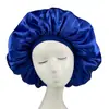 Gorro de Dormir Personalizado Transfronterizo de Amazon, Gorro Redondo de Satén Extra Grande con Ala Ancha, Gorro de Tejido de Punto de Satén para Mujer de Alta Elasticidad