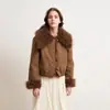 Chaqueta Corta Estilo Chanel Gruesa con Solapa Grande de Lana Tencel para Mujer Versátil Versión Coreana Venta de Liquidación Transfronteriza