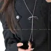 Colgante de Bolsa Tejida Vintage Cadena Larga para Mujer con Acabado de Alta Gama, Cadena Larga Extensa de Nicho, Estilo Largo para Personas de Tallas Grandes, Accesorio para el Cuello