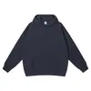 Sudadera con capucha de forro polar de peso pesado de 350 g, sudadera con capucha de color liso de ajuste holgado para hombre, prenda exterior casual y versátil para ir al trabajo, adecuada para parejas