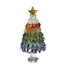 Árbol de Navidad Arcoíris Glaseado Hecho a Mano Original Rotatorio Atmósfera Festiva Regalo Adorno de Escritorio de Estudio Oficina Adorno para Coche
