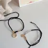 Pulsera de cuerda negra Lucky Brand pulsera linda de bendición para niña pulsera estilo ins pulsera estilo pastoral joyería para estudiantes lote hecho a mano