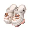 Zuecos antideslizantes de suela blanda para mujer, para uso exterior en verano, pantuflas cerradas de suela gruesa, resistentes al desgaste, silenciosas, de EVA, diseño de una sola pieza