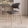 Silla de comedor de lujo ligero famosa en internet nórdica, silla de comedor moderna para el hogar con respaldo, silla casual para restaurante, silla minimalista italiana