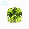 Atacado de fábrica gordura quadrado maçã verde zircão pedra nua pontiagudo travesseiro inferior fruta verde branco pedra anel incrustação