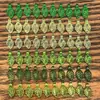 Paquete de materiales para accesorios de pendientes DIY, accesorio para el cabello de estilo antiguo, colgante de hoja con efecto plateado de color, acrílico naranja aleatorio de 50g