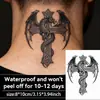 Pegatina de Tatuaje Herbal Dragón Cruzado Duradera Impermeable 7~15 Días Hombres y Mujeres Dominante Estilo Tradicional Tatuaje Brazo Pierna