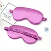 Máscara de Dormir para Olhos, Bloqueadora de Luz, Respirável, Máscara de Olhos Elástica com Logo, Seda Sintética Dupla Face, Máscara de Olhos de Poliéster Personalizada para Atacado