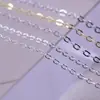 Corrente Semi-Acabada em Prata de Lei S925, Corrente Polida, Corrente Solta, Corrente de Elo O, Colar, Corrente Cruzada, Corrente Lisa, Corrente de Prata, Corrente para Acessório, Corrente Fina