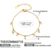Design minimalista estilo francês com cravação de zircônia, série de pingentes múltiplos, aço inoxidável banhado a ouro 18k, pulseira e colar de joias femininas