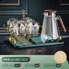 Juego de Vasos de Vidrio para Sala de Estar, Jarra de Agua Fría, Tazas de Té Resistentes a Altas Temperaturas, Vasos para Beber Agua, Juego de Vasos para Sala de Estar