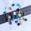 Vidro Patch para Superfície de Anel Oval 8*10mm Vidro em Formato de Ovo para Superfície de Anel Material para Joias Artesanais DIY Acessórios Venda por Atacado