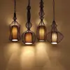 Nuevo Estilo Chino Jaula de Pájaros Decorativa de Hierro Lámpara Colgante Restaurante Restaurante de Hot Pot Casa de Té Lámpara Creativa Bar de Café Linterna Lámpara Colgante Pequeña